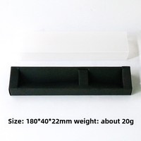 Stock prêt boîte de papier à fenêtre transparente givrée boîte-cadeau d'emballage de papeterie étui à stylo noir étui à crayons bon marché et élégant