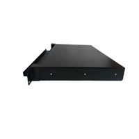 24 Port rak Panel Patch serat optik dudukan Panel penutup serat optik laci geser menahan hingga 4 kaset atau Panel