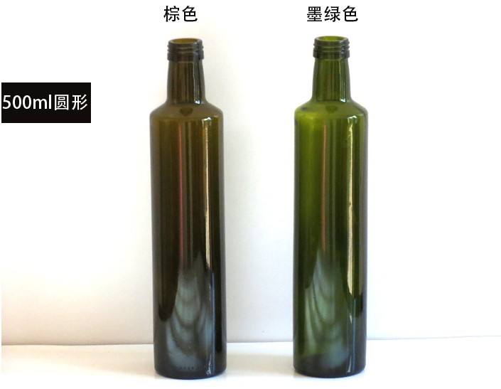 750ml 25oz square olive oil glass bottle with metal lid brown/dark green marasca wholesale
