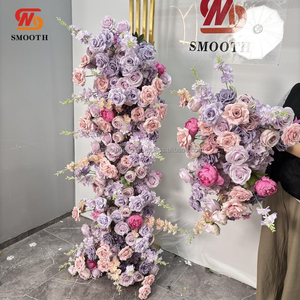 Offre Spéciale LISSE rangées de fleurs artificielles arc floral toile de fond décorations de mariage fournitures pour décoration de fête de scène de mariage - Product Image 2