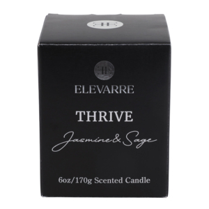 เทียนหอม ELEVARRE Thrive กลิ่นจัสมินและเสจ ขนาด 6 ออนซ์ พร้อมฝาปิด - Product Image 6