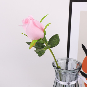 <b>Artificial</b> Rose Single <b>Stem</b> Fabric Fake Flower High Simulation Home Decoration Wedding Bouquet Rosebud - Product Image 3
