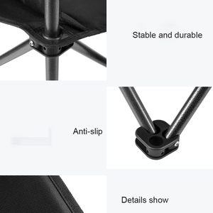 Chaise de camping pliante portable pour l'extérieur, robuste, avec appui-tête et porte-gobelet, idéale pour la randonnée (vente en gros) - Product Image 3
