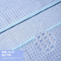 Serviette de yoga en microfibre antidérapante à picots gaufrés, absorbante, pour le yoga chaud, le fitness, le Bikram, le Pilates et la gym