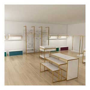 Cửa hàng thời trang cửa hàng thiết kế tổ bảng thiết lập Kim loại quần áo Giá cửa hàng phù hợp treo tường may mặc giá làm tổ hiển thị bảng - Product Image 2