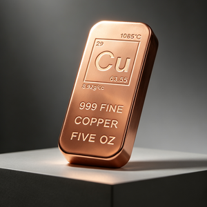 Lingote de Cobre Puro 999, Barra de Metal en Oferta, Lingote de 5 Oz, Placa Rectangular, Arte Moderno Coleccionable - Product Image 1
