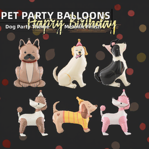 Ballons de fête d'anniversaire pour chien, motifs de races variées, y compris <span class=keywords><strong>Caniche</strong></span>, Teckel, Berger, Bouledogue, <span class=keywords><strong>Labrador</strong></span>, pour les propriétaires d'animaux - Product Image 3
