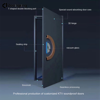 Porte de salle de musique KTV en acier inoxydable avec panneaux rétroéclairés par LED et isolation acoustique pour un design de boîte de nuit moderne