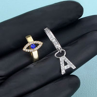 Lingchee nombril anneaux en acier chirurgical Clicker ventre anneaux pour femmes Cz coeur mauvais yeux nombril anneaux corps Piercing bijoux