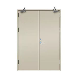 Bâtiment commercial américain standard Hôtel Porte en métal ignifuge Portes d'entrée en acier - Product Image 1