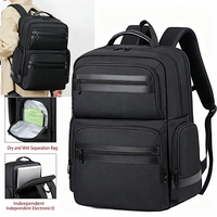 Sac à dos de voyage et scolaire en nylon balistique durable avec poche étanche pour ordinateur portable 15,6 pouces