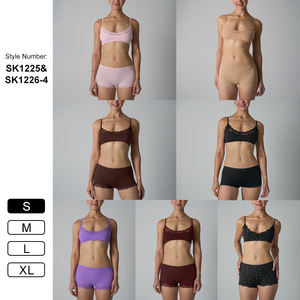 SK1225 & SK1226-4 donna due pezzi rapido asciutto pizzo a <span class=keywords><strong>collo</strong></span> quadrato Sexy abbinata Boxer a vita media - Product Image 5