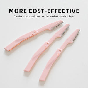 Juego de 3 Rasuradoras de Cejas, Herramienta de <span class=keywords><strong>Dermaplaning</strong></span>, Diseño Plegable, Material de Acero Inoxidable, Uso en Maquillaje, Mango Cómodo, Personalizable UUYP - Product Image 3