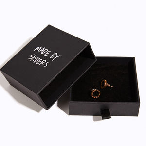 Boîte à bijoux en papier coulissante de stockage d'emballage de cadeau personnalisé Collier Bracelet Bagues Tiroir coulissant Boîte à bijoux en carton de papier - Product Image 4