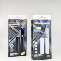 Adaptateur de câble de données intégré multifonctionnel 60W à charge rapide, compatible iOS, à angle droit, pour ordinateur/imprimante