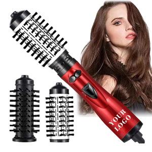 0728 Rotating Hair Dryer <b>Brush</b>, 3 in 1 <b>Round</b> Hot Air Spin <b>Brush</b> Set, Volumizer Blow with 2 <b>Brushes</b> - Product Image 1