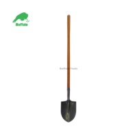 Vanga da Giardinaggio Industriale Buffalo S518CL con Manico in Legno e Lama in Acciaio al Carbonio, Lunghezza 8 Pollici