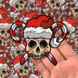 Parches bordados personalizados con purpurina dorada 100%, parches de hierro cortados con láser para Navidad, parches de alta calidad para sombreros, ropa - Product Image 2