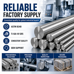 แท่งไทเทเนียม GR5 Ti-6Al-4V รูปทรงกลม ASTM B348 ขนาด 5 ถึง 200 มม. ความแข็งแรงสูง น้ำหนักเบา สำหรับอุตสาหกรรมการบิน การแพทย์ การตัดเฉือนด้วยเครื่อง CNC และ OEM - Product Image 6