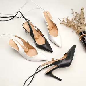 Лучшее Качество Лакированная Кожа Женская стильная модная одежда с ремешками на каблуках оптом - Product Image 6