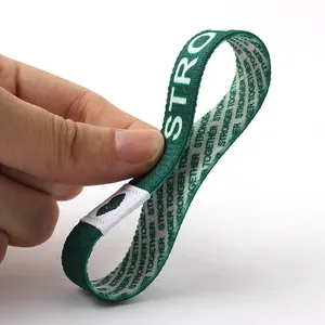 Mode Großhandel Stoff Armband elastischen Armband mit benutzer definierten Logo