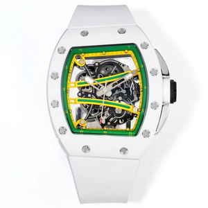 Reloj de Pulsera Mecánico Manual para Hombre, Diseño Asimétrico Tonneau Skeleton RMUL2, Cerámica NTPT Carbon 6101, Estilo Ejecutivo RM - Product Image 1
