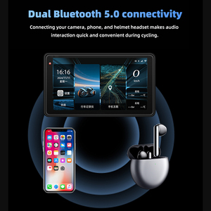 Pantalla de Navegación GPS para Motocicleta, Cámara Delantera y Trasera 1080P, Pantalla Táctil Impermeable IP68 de 5 Pulgadas, Receptor de Audio, Mirror Link, Wifi 5G - Product Image 4