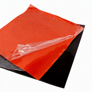 Feuille de caoutchouc silicone rouge/noir 1mm/2mm 250x250mm, résistante à la chaleur, en rouleau, découpe sur mesure, tapis en silicone noir - Product Image 3