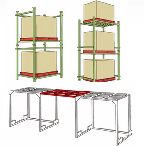 מתקן אחסון כבד מפלדה מצופה אבקה מסוג CASE CARTER OEM, כלוב נשיאה, נסטינר - Product Image 2