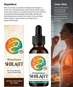 Gouttes liquides de Shilajit de l'Himalaya 60 ml, 85+ minéraux traces avec acide fulvique et humique, complément alimentaire naturel pour l'énergie et le soutien immunitaire - Product Image 3