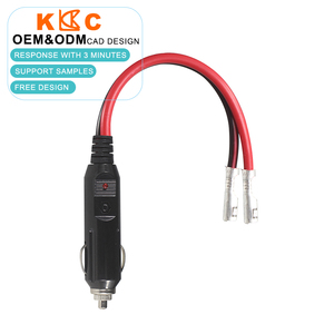 12 Volt ekor kabel Terminal ke 15A kaca dudukan sekering soket rokok mobil pemantik Pria kabel steker - Product Image 1
