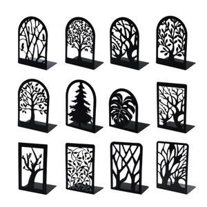 Fermalibri Creativi in Metallo a Forma di L con Motivo Albero - Decorazione da Scrivania per Studenti, Ufficio e Casa - Product Image 5