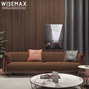 WISEMAX FURNITURE Glamorous Vintage Style Traditional Cotton Linen Elegant Home Stainless Steel Legs <strong>Sponge</strong> <strong>Sofa</strong> <strong>for</strong> Hotel Lobby - Product Image 1