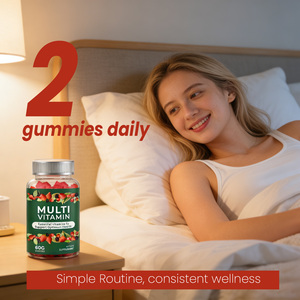 OEM/ODM Kräuter-Obst-Gemüse-Gummis für Allgemeines Wohlbefinden, Vitamin-Gummis für Erwachsene und Kinder, Multivitamin 60 Gummis - Product Image 3