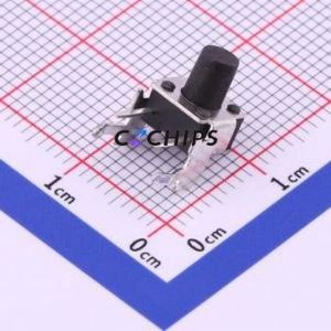 TS-1093A-A9B2-D2 Tactile Switch Through hole Component THT Switch Single Pole Single Throw Round Button 1.8N Right Angle Insert - Product Image 1