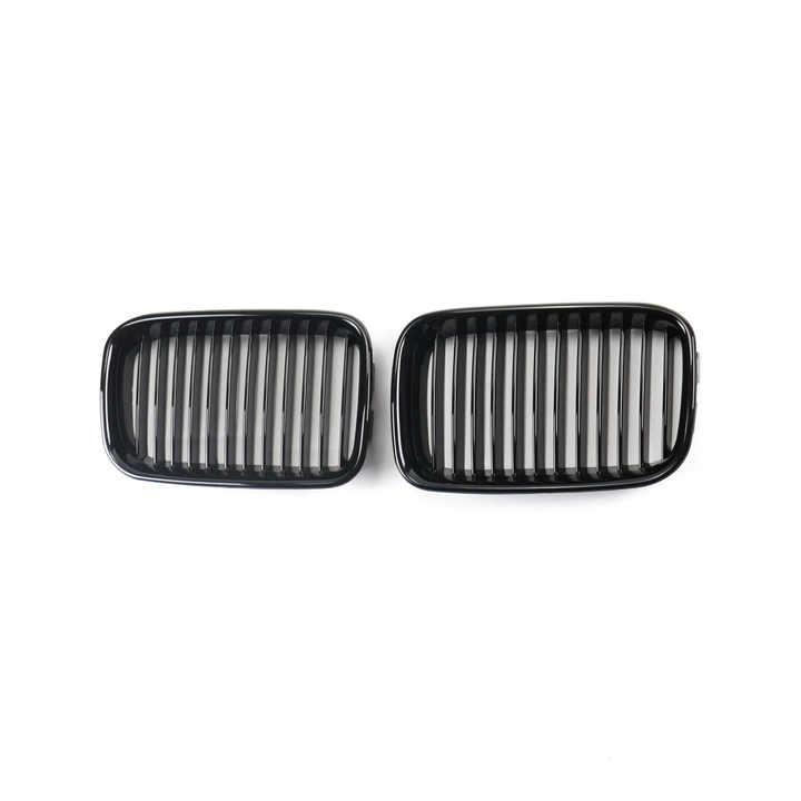Gloss Black Front Grille – BMW 3 Series E46 4-Door 1998-2001 – Vertical Billet