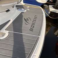 Plateforme de bain Monterey 295 2012, tapis de cockpit en mousse EVA imitation teck, tapis de sol pour bateau SeaDek MarineMat Gatorstep, auto-adhésif