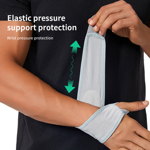 Wholesale Premium Adjustable Polyester Cotton Eco-friendly Badminton Sports Compression Stabilizer Wrist <b>Wrap</b> Braces Buckle - Product Image 3
