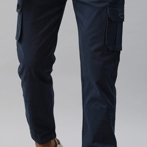 Pantalon cargo pour homme en toile, coupe classique, léger, taille haute, tissu respirant et écologique pour un style quotidien confortable - Product Image 3