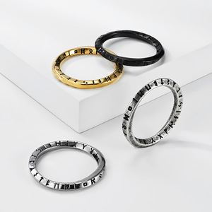 Instagram-worthy Viking-inspired Mbius strip <b>rings</b>, unisex artistic titanium steel <b>rings</b>, niche wedding <b>rings</b>, <b>couple</b> <b>rings</b>. - Product Image 1