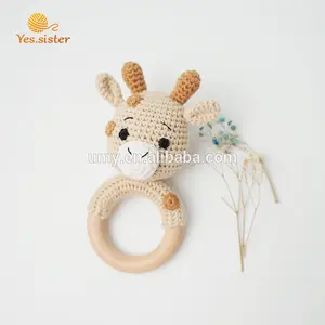Haute Qualité Fait Main En Forme D'animal <span class=keywords><strong>Girafe</strong></span> Crochet En Bois Hochet <span class=keywords><strong>Anneau</strong></span> De <span class=keywords><strong>Dentition</strong></span> Jouet Bébé <span class=keywords><strong>Anneau</strong></span> De <span class=keywords><strong>Dentition</strong></span> - Product Image 5