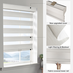 Persianas Enrollables Inalámbricas SAMADHI Zebra, Persianas Zebra de Estilo Moderno para Ventanas del Hogar - Product Image 3