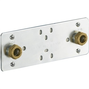 Armaturen-Schnellmontage-Zubehör: Verdecktes Messing-Verbindungsset 150mm, freiliegende Duschventil-Befestigungsplatte mit Warm- und Kaltwasseranschluss - Product Image 1