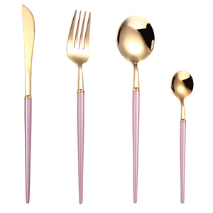 Juego de cubiertos de acero inoxidable, juego portugués de cuatro piezas, cuchillo para carne, tenedor, cuchara, cuchara para postre, suministros para hoteles - Product Image 5