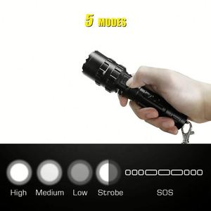 Wosen Mới Siêu Sáng Ngoài Trời Linterna Cắm Trại Mạnh Mẽ Lumens Cao Đèn Lồng Có Thể Sạc Lại LED Torch Ánh Sáng Đèn Pin Chiến Thuật - Product Image 2