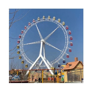 Célèbre fabricant de tours de loisir en chine, haute qualité, pas cher, 50m, bras de forme A, rayons, grande roue à vendre - Product Image 2