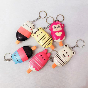 Super Soft Ice Cream-shaped Keychain PU Slow Rebound <b>Squishy</b> Toy Stress Relief Gift for Kids Adults Decompression Keychain Toy - Product Image 2