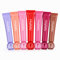 EnjoyFancy OEM Custom Private Label Jelly Lip Gloss Squeeze Tube Moisturizing Hydrating Plumping Lip Oil Lip Care Makeup