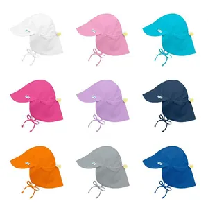 Baby hat ears summer beach anti uv upf 50+ sun protection neck cover flap infant toddler baby sun hat UV-proof bucket hat