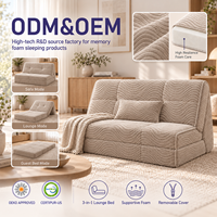 Canapé-lit pliant à trois sections, lit d'appoint pliable, chaise pour petit espace, OEM ODM, marque privée, fournisseur en gros